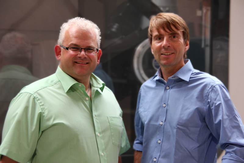 Frank Jansen und Andreas Eichler, Geschäftsführer 3D-Zerspanungstechnik GmbH, Brüggen